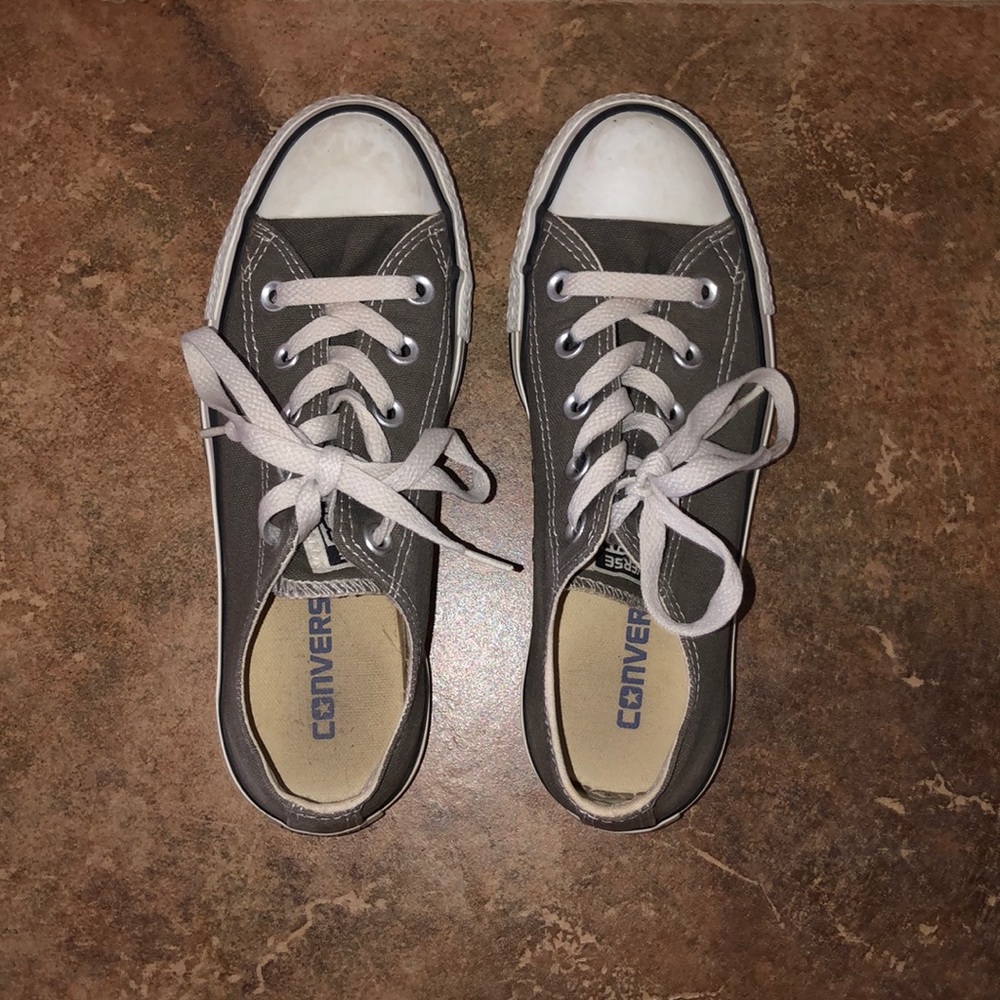Charcoal/grey converse size 6
